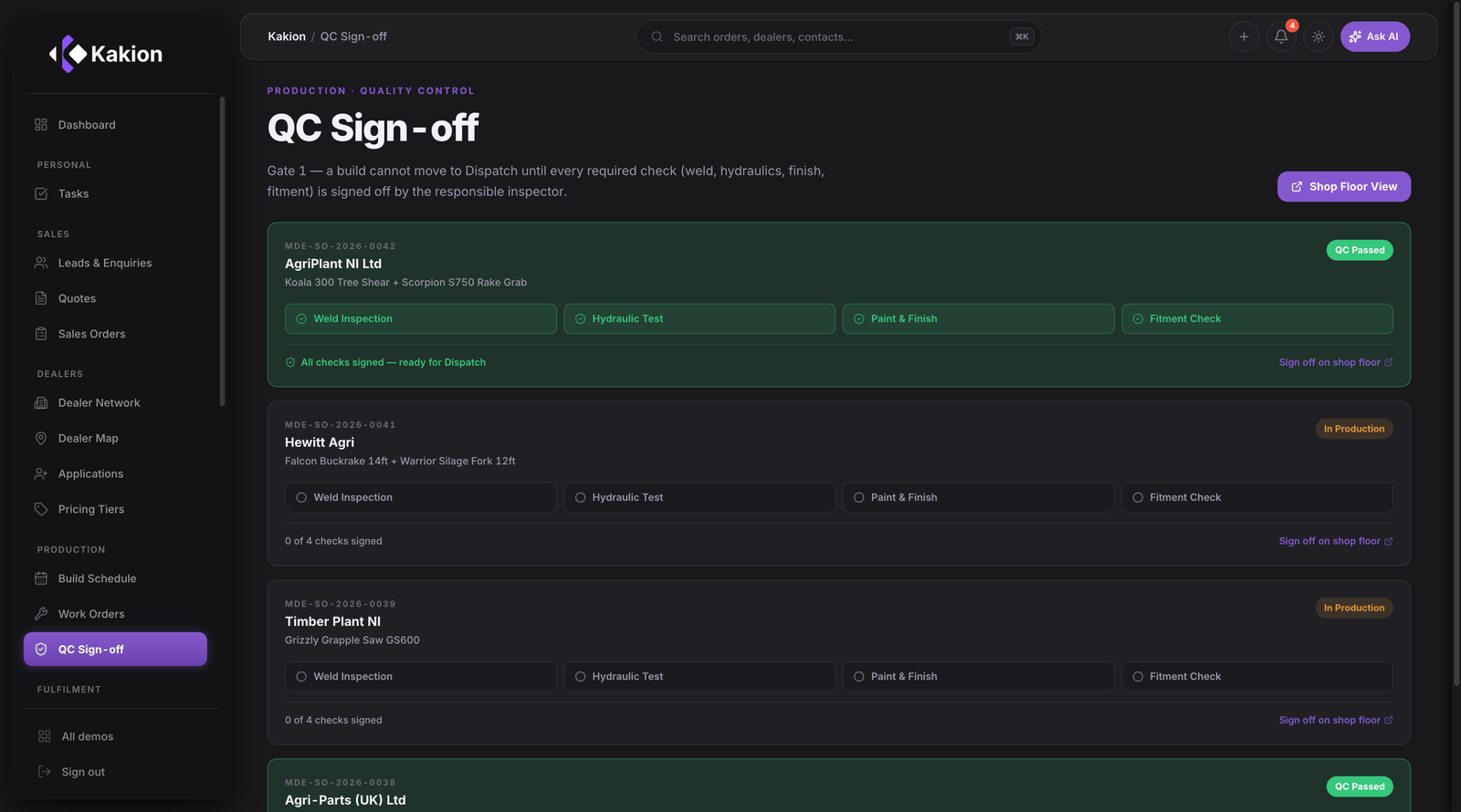 QC & Sign-off